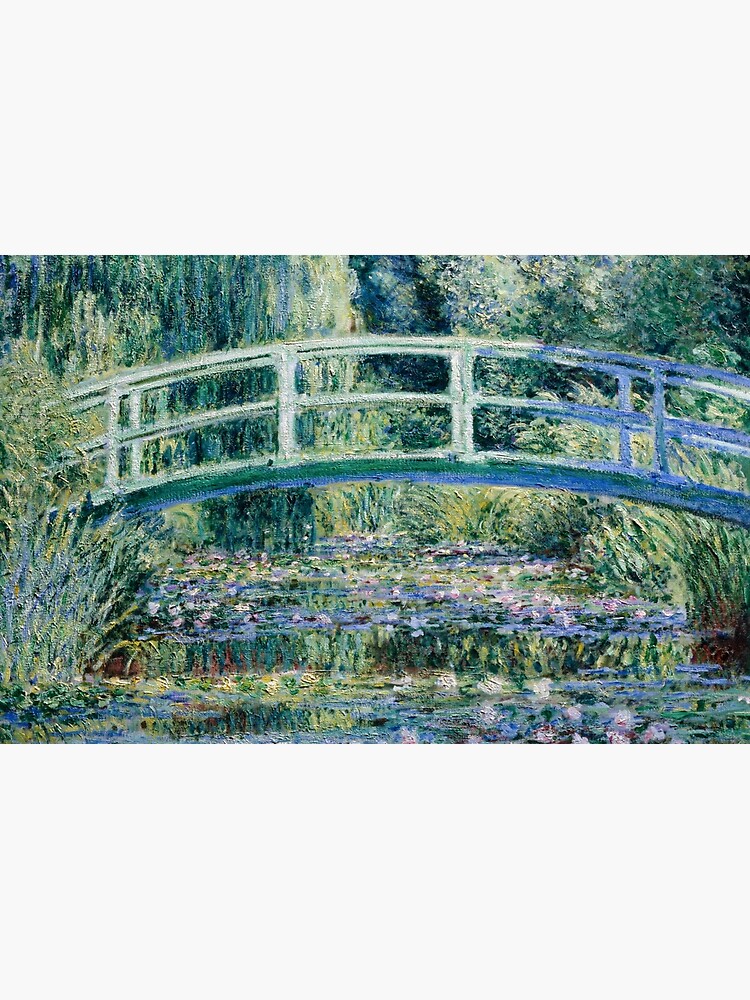 Aperçu 2 sur 2. Skin adhésive d'ordinateur avec l'œuvre Art Impressionniste Nymphéas et Pont Japonais (1899) par Claude Monet créée et vendue par Designedbysm.