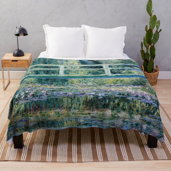 Item preview, Impressionist Art Water Lilies and Japanese Bridge (1899) by Claude Monet designed and sold by Designedbysm.