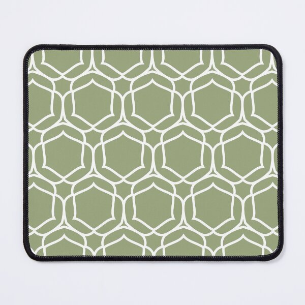 Item preview, Green and White Overlapping Shape Tile Pattern 2 Pairs Glidden 2022 Color of the Year Guacamole PPG1121-5 - Popular Colour - Hue - Shade designed and sold by ColorOfTheYears.