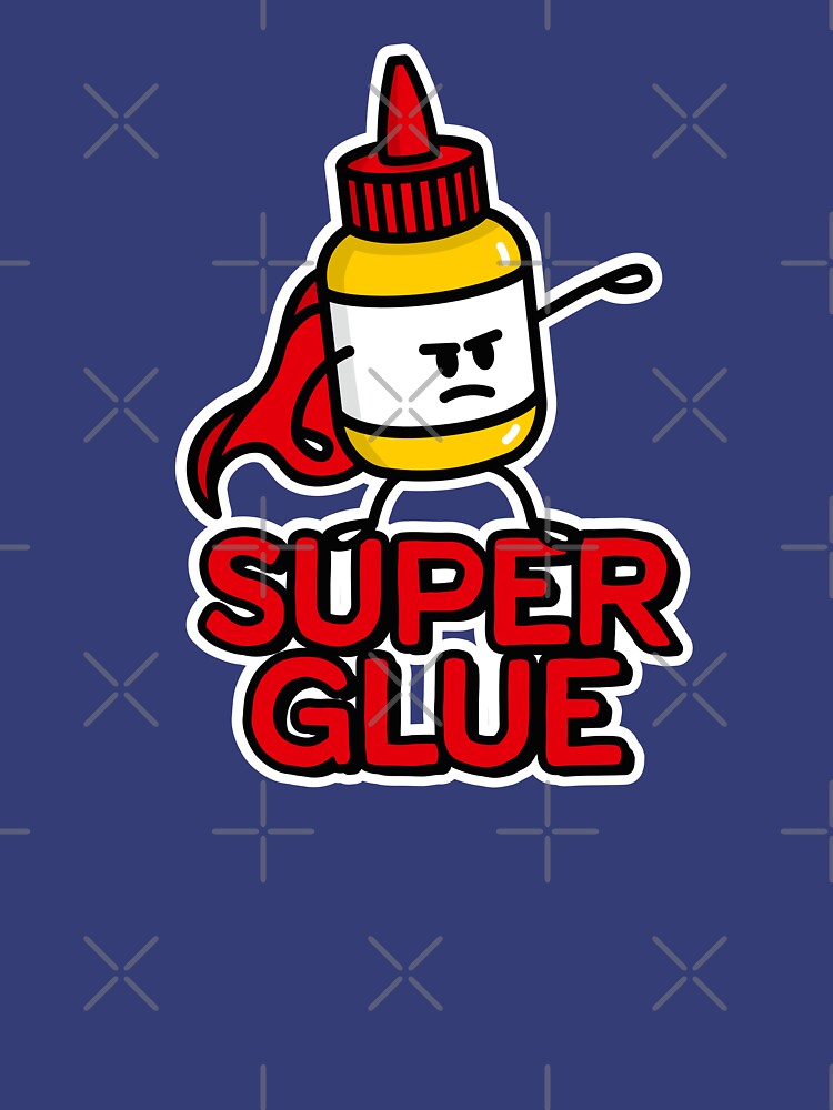 Super glue pun super hero hero Halloween costume glue pun cartoon  Essential T-Shirt for Sale by LaundryFactory