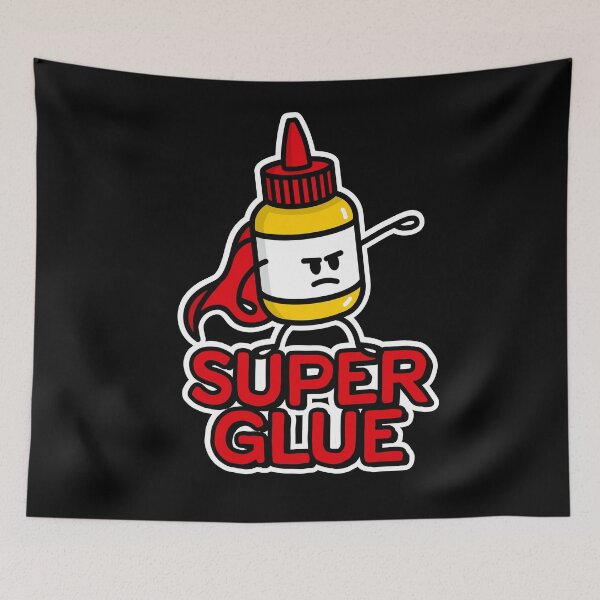 Item preview, Super glue pun super hero hero Halloween costume glue pun cartoon designed and sold by LaundryFactory.