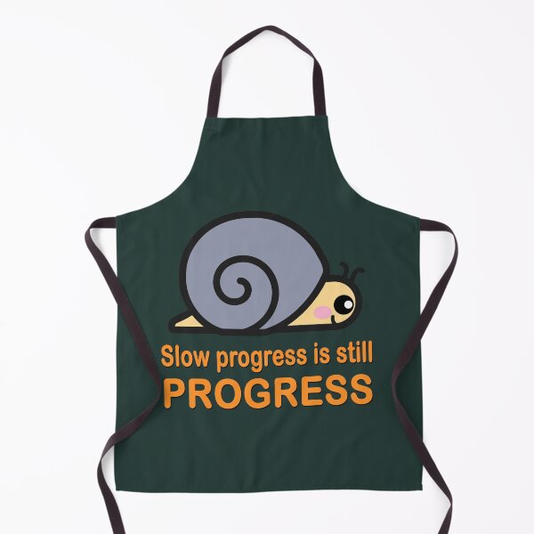 Item preview, Slow progress is still PROGRESS. Typography and Cute Kawaii Snail designed and sold by Brasilia.