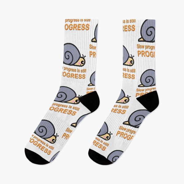 Item preview, Slow progress is still PROGRESS. Typography and Cute Kawaii Snail designed and sold by Brasilia.