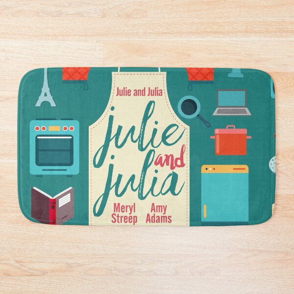 Item preview, Julie and Julia, minimalist movie poster, Meryl Streep, Amy Adams, Nora Ephron cinema about Julia Child, cooking film, Stanley Tucci designed and sold by Spallutos.