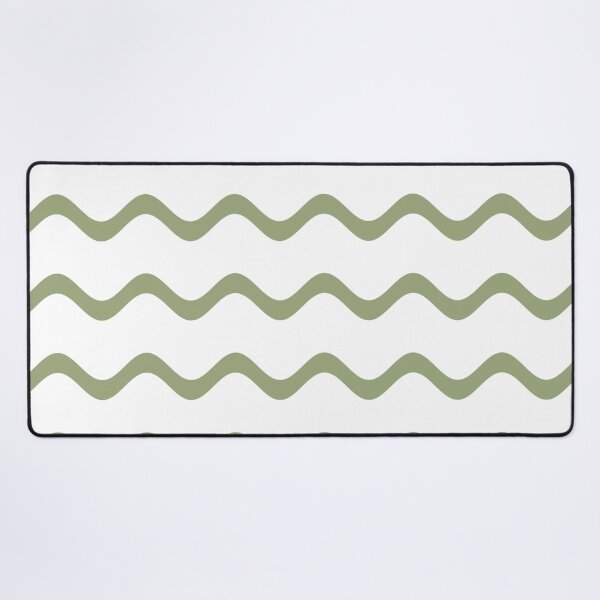 Item preview, Green and White Rippled Horizontal Stripe Pattern Pairs Glidden 2022 Color of the Year Guacamole PPG1121-5 - Popular Colour - Hue - Shade designed and sold by ColorOfTheYears.