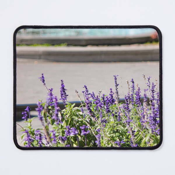 Item preview, Purple flowers by the water fountain designed and sold by stina-bee.