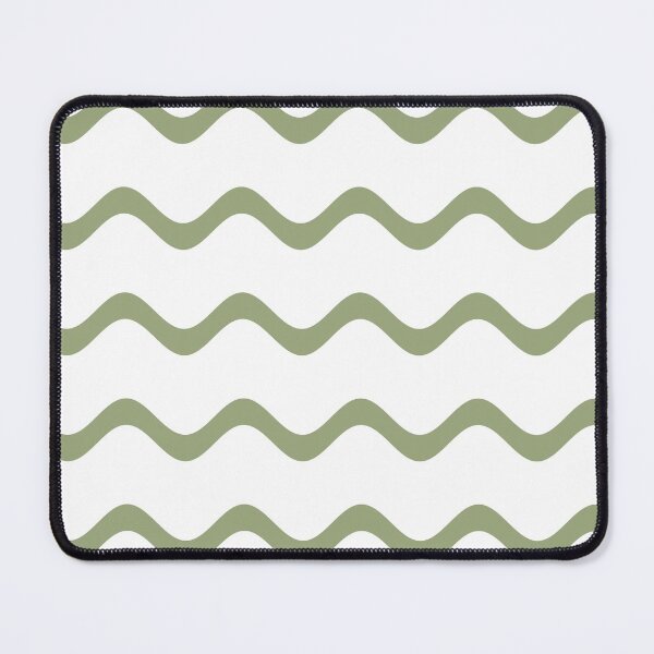 Item preview, Green and White Rippled Horizontal Stripe Pattern Pairs Glidden 2022 Color of the Year Guacamole PPG1121-5 - Popular Colour - Hue - Shade designed and sold by ColorOfTheYears.