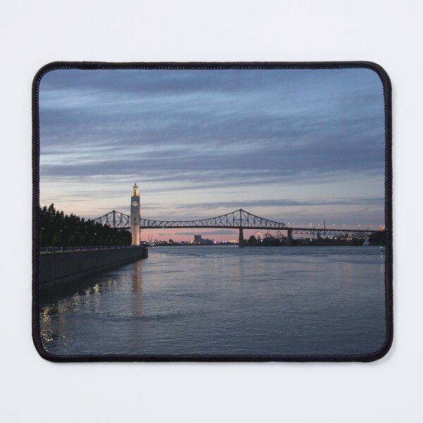 Item preview, Sunset on the Old Port of Montreal Clock Tower and Jacques Cartier Bridge designed and sold by stina-bee.