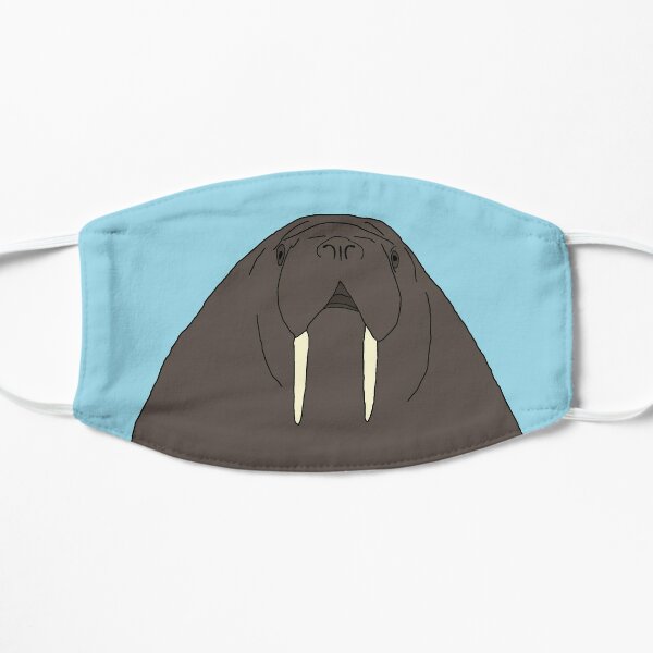 Walrus Cartoon Flat Mask