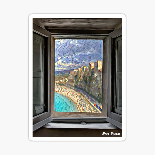 Une Fenêtre sur le Monde - Tropea Sticker