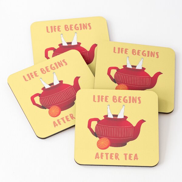 Item preview, Life begins after tea _ Funny Cute Tea Lovers designed and sold by mayamay0.