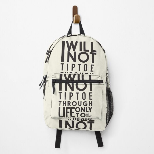 Item preview, Life quote wall art, I will not tiptoe, only to arrive safely at death, motivational print illustration, positive vibes, happiness, happy, go on designed and sold by Spallutos.