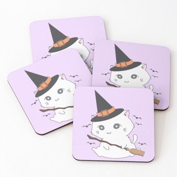 Item preview, Majo Neko - Cute Witch Chibi Cat designed and sold by kittengallery.