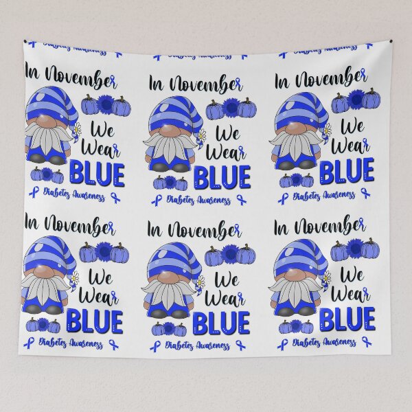 Item preview, In November We Wear Blue - Gnome Lover, Diabetes Awareness Month Warrior designed and sold by FlorenciaBliss.