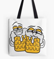 friends team crew cool funny face alive comic cartoon thirst logo beer pitcher drinking drinking party celebrate drinking alcohol symbol cool shirt oktoberfest Tote Bag