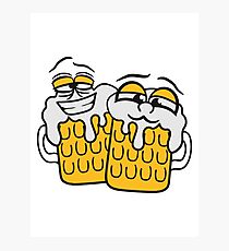 friends team crew cool funny face alive comic cartoon thirst logo beer pitcher drinking drinking party celebrate drinking alcohol symbol cool shirt oktoberfest Photographic Print