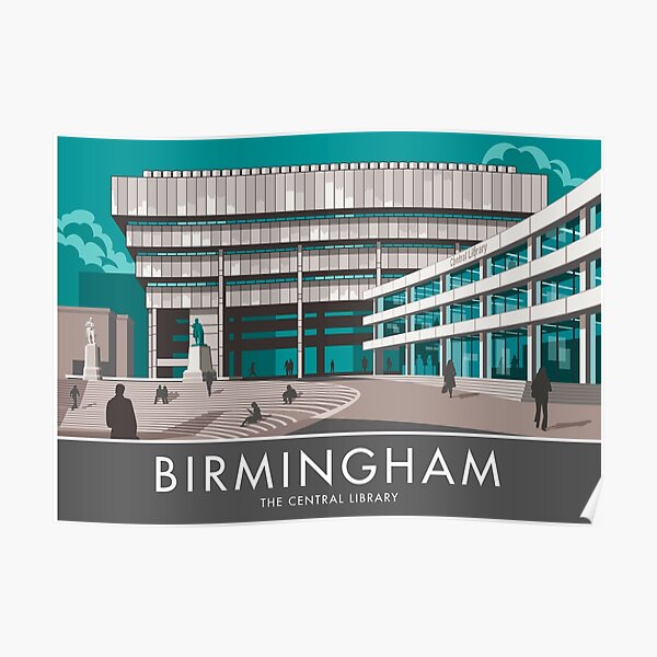 Birmingham Central Library Poster
