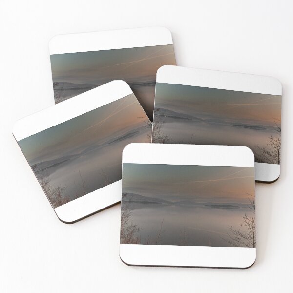 Item preview, Saltire sunrise over Loch Lomond Scotland Landscape designed and sold by Stravaigin.