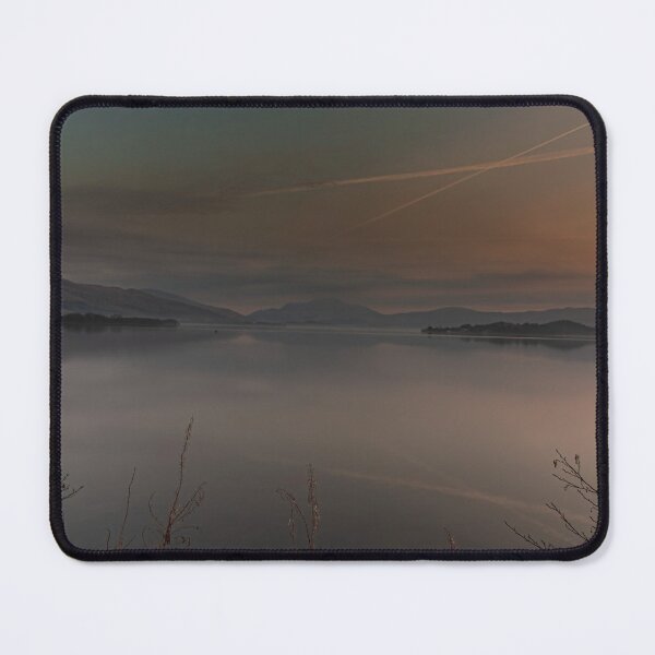 Item preview, Saltire sunrise over Loch Lomond Scotland Landscape designed and sold by Stravaigin.