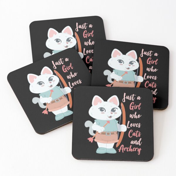 Item preview, Just A Girl Who Loves Cats and Archery Gift graphic designed and sold by theodoros20.