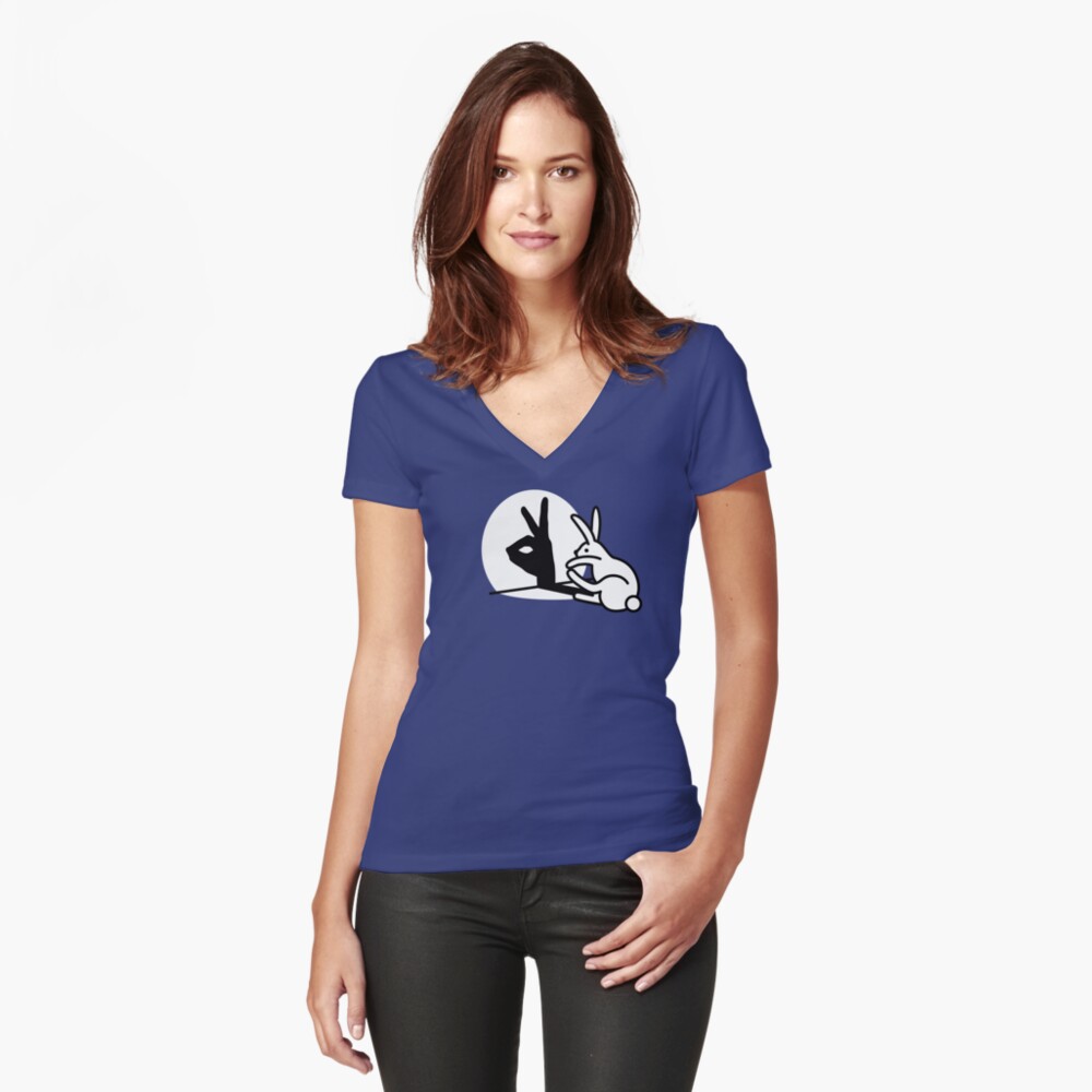Item preview, Fitted V-Neck T-Shirt designed and sold by LaundryFactory.