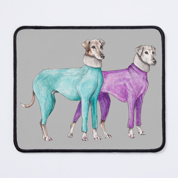 Item preview, Funny Greyhound Dogs Watercolor Winter Sweater Weather Illustration designed and sold by wanderinglaur.