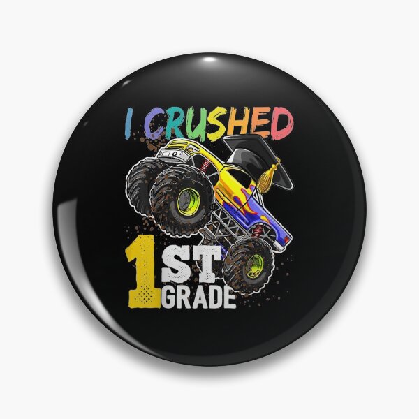 Item preview, I Crushed 1st Grade Monster Truck Graduation Cap designed and sold by Sayfullahsel.