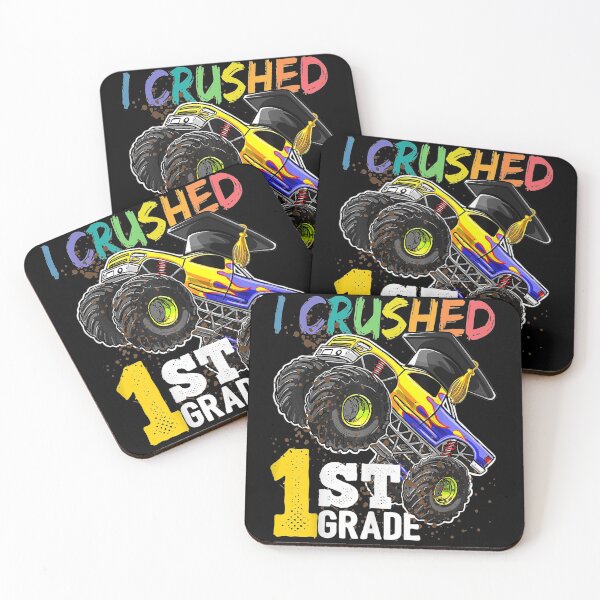 Item preview, I Crushed 1st Grade Monster Truck Graduation Cap designed and sold by Sayfullahsel.