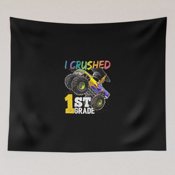Item preview, I Crushed 1st Grade Monster Truck Graduation Cap designed and sold by Sayfullahsel.