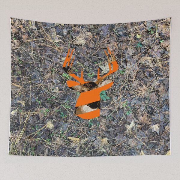 Item preview, Hunter Orange Buck Deer and Camouflage Hunting Design designed and sold by LifeCrush.