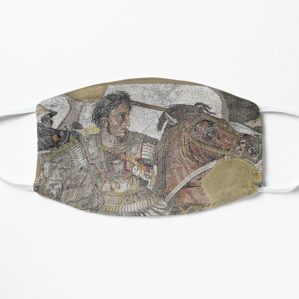 Alexander Mosaic. Battle of Issus from the House of the Faun. Pompeii. Flat Mask
