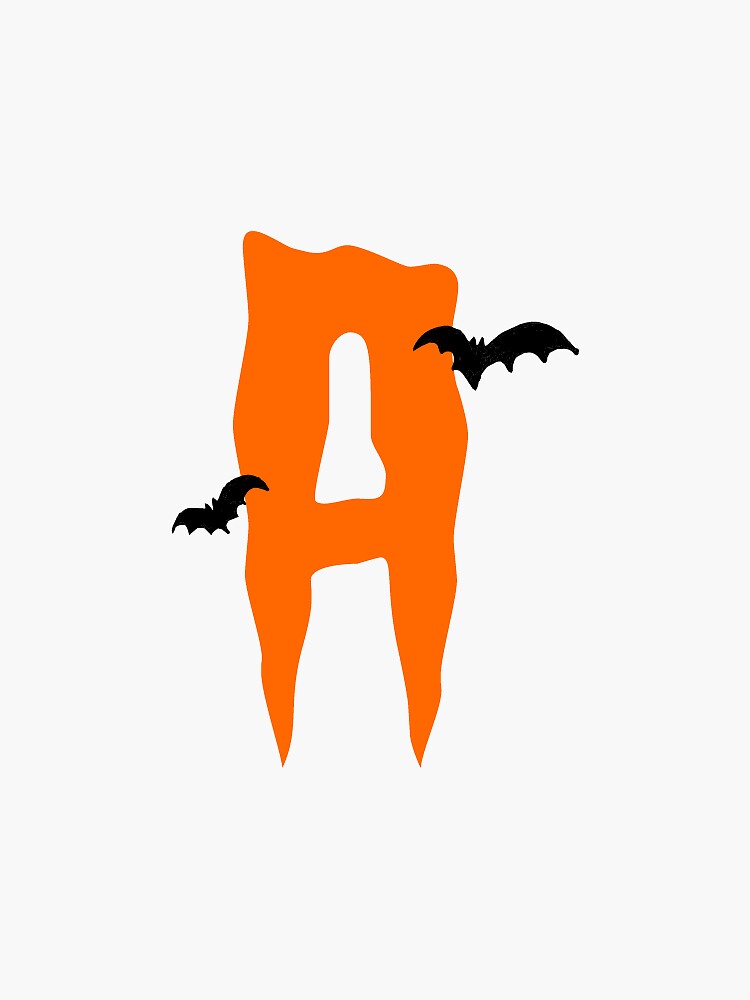 "Letter A Halloween Letter" Sticker for Sale by Mom4U Redbubble