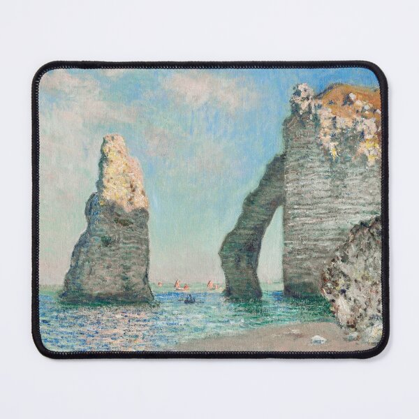 Aperçu de l'œuvre Art impressionniste Les Falaises d'Étretat (1885) par Claude Monet créée et vendue par Designedbysm.