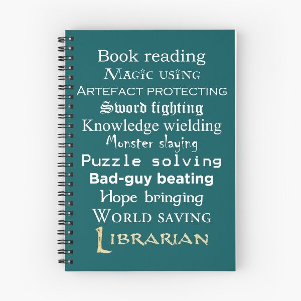 Item preview, Librarian white text designed and sold by dogandbooks.