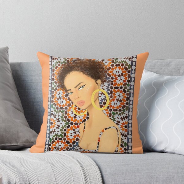 Item preview, Afro Moroccan girl boho decor Zelig drawing designed and sold by Imanitasong.