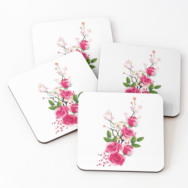 Item preview, Watercolor Rose and Cherry Blossom flowers make life beautiful.  designed and sold by monodesigns.