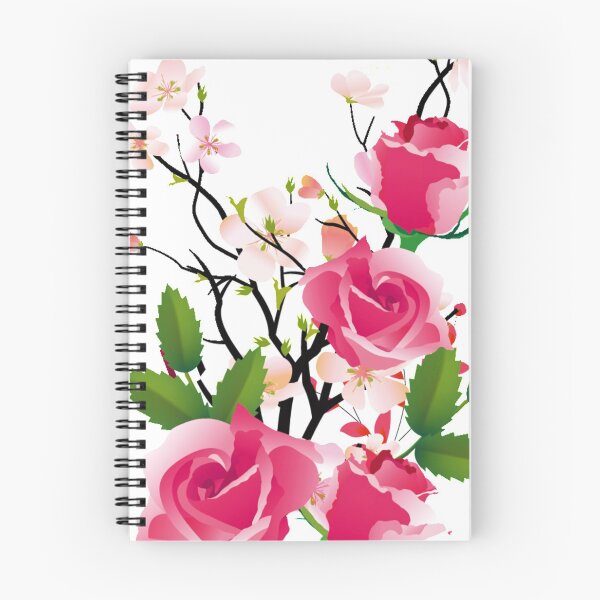 Item preview, Watercolor Rose and Cherry Blossom flowers make life beautiful.  designed and sold by monodesigns.