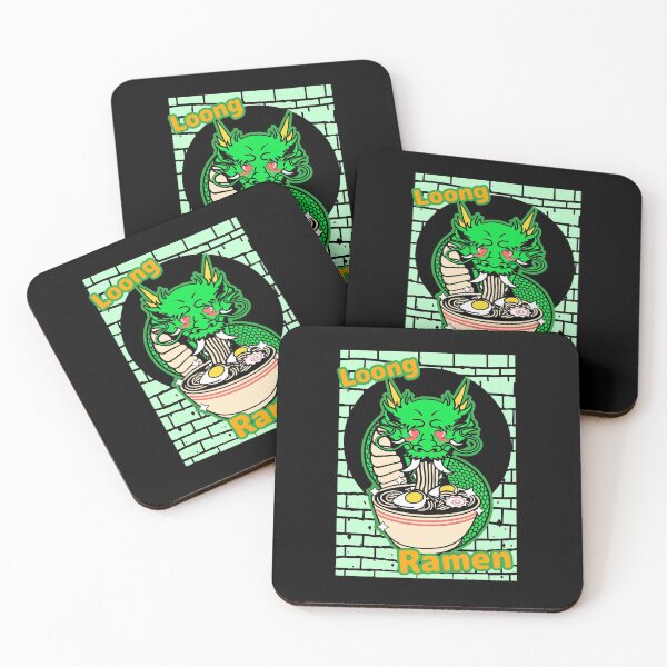 Item preview, Chinese dragon, loves eating noodles, Loong Ramen, kawaii, humorous pun designed and sold by allycat57.