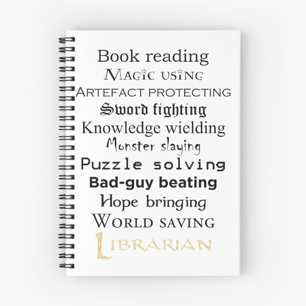 Item preview, Librarian black text designed and sold by dogandbooks.