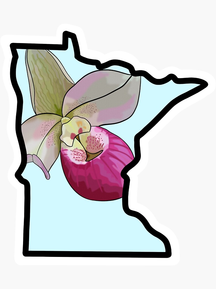 "Minnesota State Flower Sticker" Sticker for Sale by SunScheinDesign