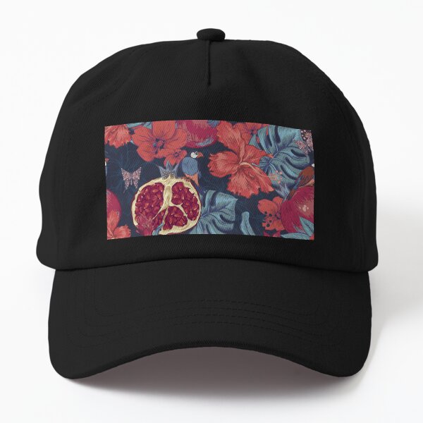 Pomegranate Floral|Pomegranate Pattern Dad Hat