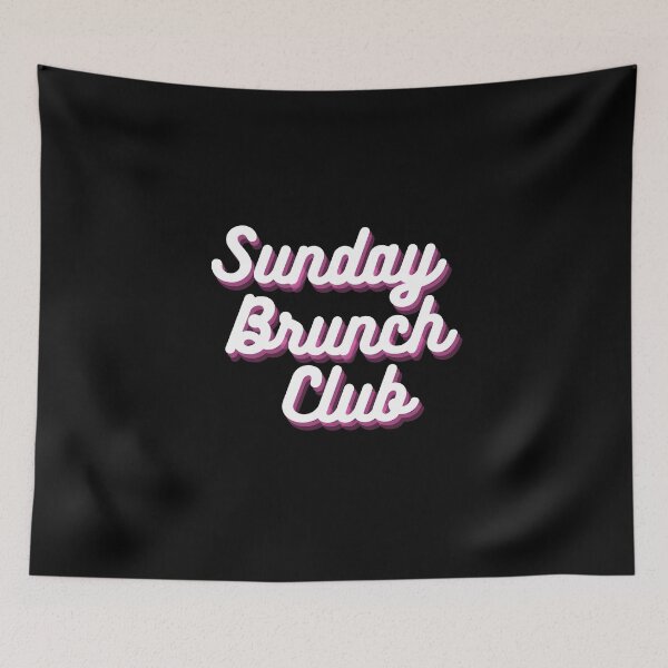 Item preview, Sunday Brunch Club Vintage White/Pink Print For The Squad designed and sold by Vibbin4Life33.