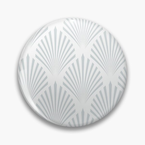 Artikelvorschau, Gray and White Elegant Scallop Fan Pattern Pairs PPG 2022 Trending Color Winter's Breath PPG1038-3 - Popular Colour - Hue - Shade entworfen und verkauft von ColorOfTheYears.