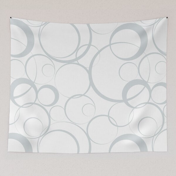 Aperçu de l'œuvre Gray and White Funky Rings Pattern Pairs PPG 2022 Trending Color Winter's Breath PPG1038-3 - Popular Colour - Hue - Shade créée et vendue par ColorOfTheYears.