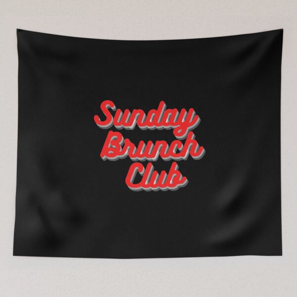 Item preview, Sunday Brunch Club Vintage Red Print For The Squad designed and sold by Vibbin4Life33.