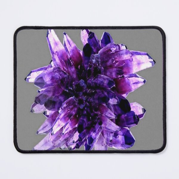 Item preview, PURPLE AMETHYST QUARTZ CRTSTALS GREY ART designed and sold by sharlesart.
