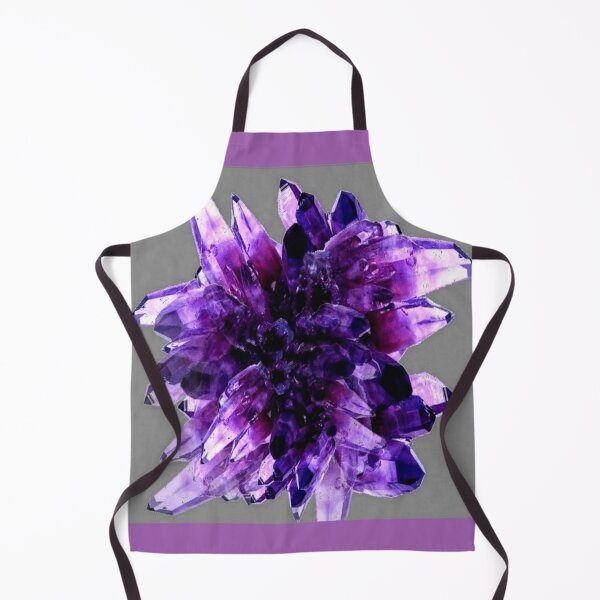 Item preview, PURPLE AMETHYST QUARTZ CRTSTALS GREY ART designed and sold by sharlesart.
