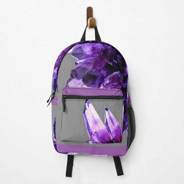 Item preview, PURPLE AMETHYST QUARTZ CRTSTALS GREY ART designed and sold by sharlesart.