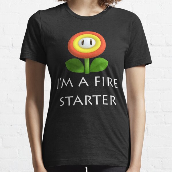 On Fire Fire Flower Super Mario Women's T-Shirt
