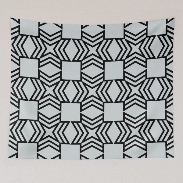 Aperçu de l'œuvre Gray and Black Star Square Shape Tile Pattern Pairs PPG 2022 Trending Color Winter's Breath PPG1038-3 - Popular Colour - Hue - Shade créée et vendue par ColorOfTheYears.